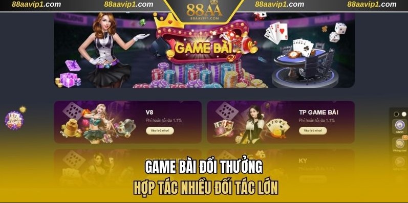 Game bài đổi thưởng hợp tác nhiều đối tác lớn