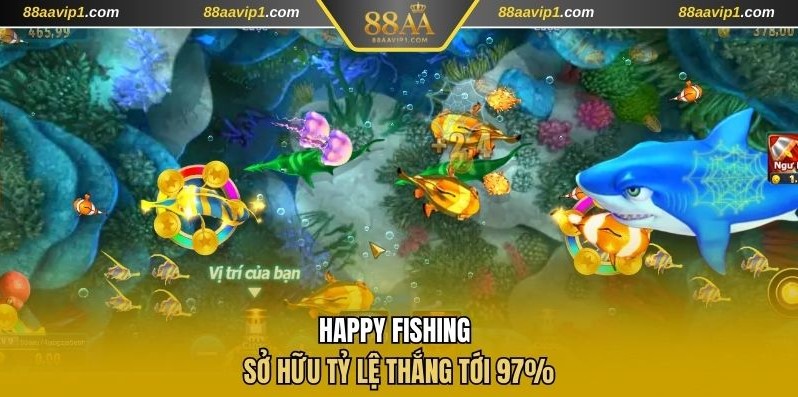 Happy Fishing sở hữu tỷ lệ thắng tới 97%